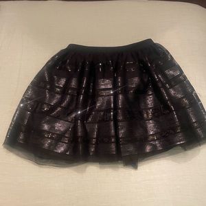 Sequin Sparkle Layered Skirt